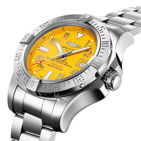 breitling yellow face watch|Breitling avenger seawolf yellow.